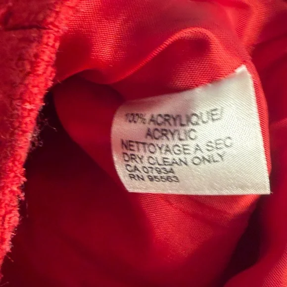 Simon Chang Red Tweed Blazer - Picture 6 of 8